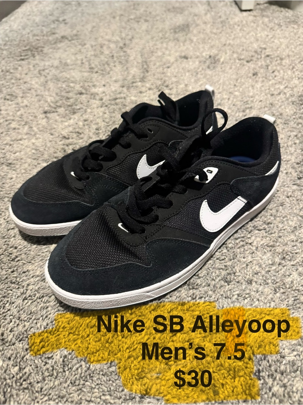 Nike Black and White Low-Top Sneakers